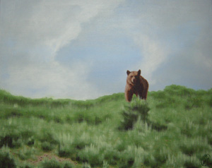 Bear Crossing a Field